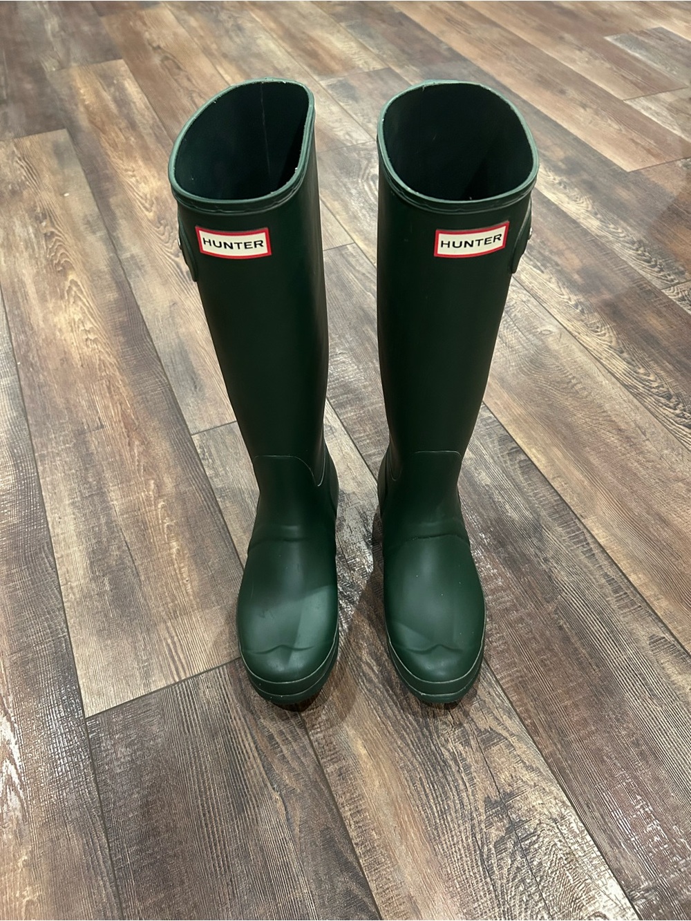 Hunter Green Tall Rain Boots - Dark Green